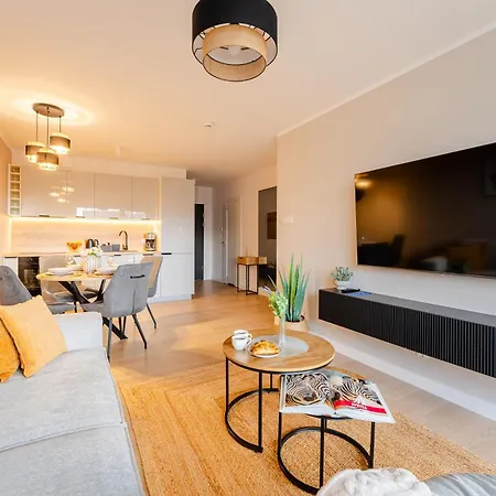 Lulu Sunrise Dwupokojowy Polanki Aqua, Basen Sauna Siłownia Netflix Apartament Kołobrzeg